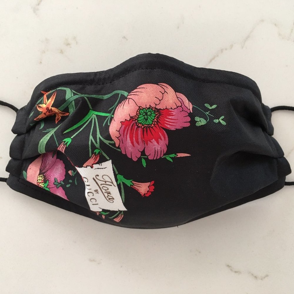 Silk Face Mask from Gucci Fabric Remnant